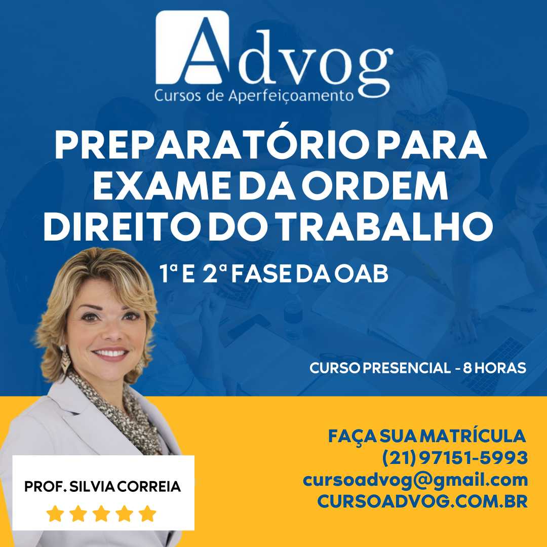 Curso Presencial PreparatÓrio Para Exame Da Ordem Direito Do Trabalho Curso Advog 2286